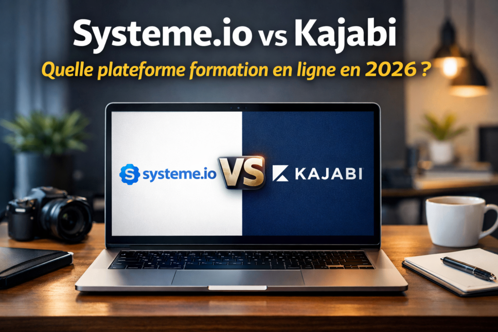 Systeme.io vs Kajabi comparatif 2026 – quelle plateforme formation en ligne choisir pour créer et vendre ses formations digitales